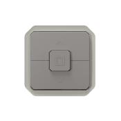 Double poussoir pour de moteur de volets roulants Plexo composable Gris