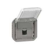 Prise RJ45 catégorie 6A FTP Plexo composable - Gris