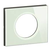 Plaque 1P Verre Opale Blanc