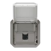 Prise RJ45 catégorie 6A FTP Plexo composable - Gris