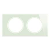 Plaque 2P Verre Opale Blanc