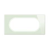 Plaque 4A5 Mod Verre Opale Blanc