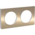 Odace Touch, plaque Bronze 2 postes horiz. ou vert. entraxe 71mm