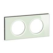 Plaque 2P Verre Opale Blanc