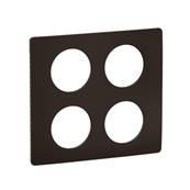 Plaque 2X2 Postes Noir Mat