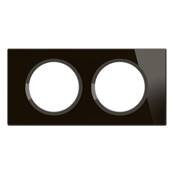 Plaque 2P Verre Onyx Noir