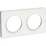 Odace Touch, plaque Blanc 2 postes horiz. ou vert. entraxe 71mm