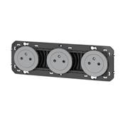 LEGRAND Dooxie Prise 3X2P+T Precablees- Alu