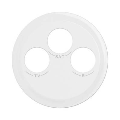 Enjoliveur Prise Tv-R-Sat Dab+ Blanc