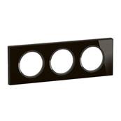 Plaque 3P Verre Onyx Noir