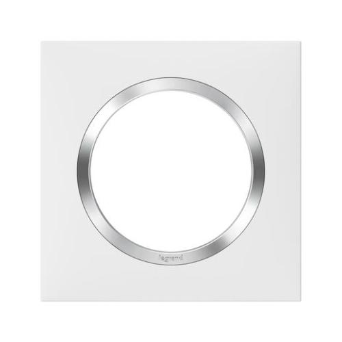 LEGRAND Dooxie plaque 1 poste liseré chrome