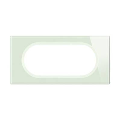 Plaque 4A5 Mod Verre Opale Blanc