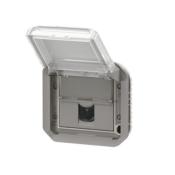 Prise RJ45 catégorie 6A FTP Plexo composable - Gris